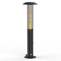 58,500 BTU Steel Wood Pellet Freestanding Patio Heater with Wheels-Black