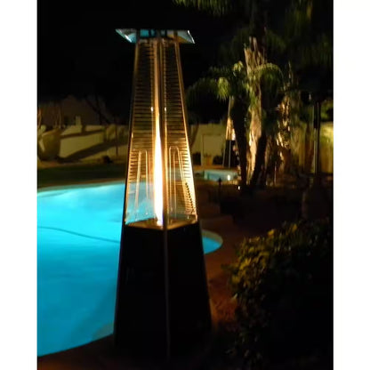 40,000 BTU Quartz Glass Tube Hammered Bronze Propane Patio Heater