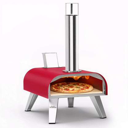 12" Wood Pellet Pizza Oven, Compatible with Gas Burner and Electric Heater Accessories (Sold Separately)