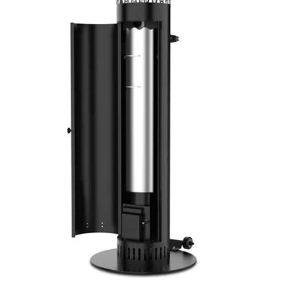 58,500 BTU Steel Wood Pellet Freestanding Patio Heater with Wheels-Black