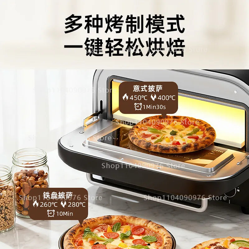 New Pizza Oven Household Professional 500 ℃ High Temperature Pizza Oven Baked Pizza Scones Baked Naan Baked Buns