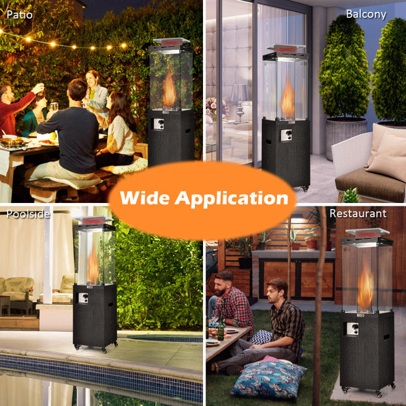41,000 BTU Propane Patio Heater with Metal Hood