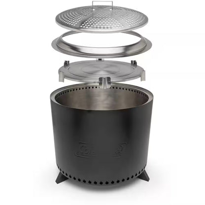 Cityscapes 25 In. Stainless Steel Outdoor Wood Burning Smokeless Fire Pit