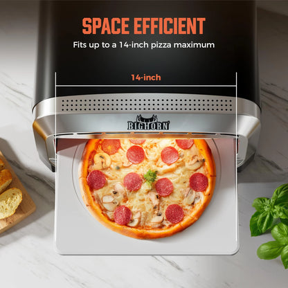 S Pizza Oven Indoor, 14 Inch Electric Pizza Maker with 6 Preset Modes, Pizza Cooker with Pizza Stone and Pizza Peel