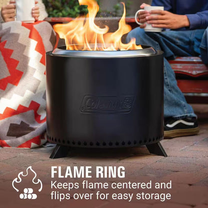Cityscapes 25 In. Stainless Steel Outdoor Wood Burning Smokeless Fire Pit