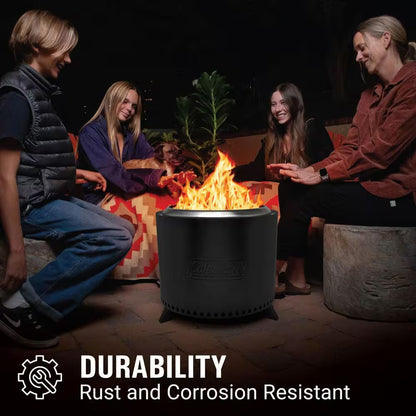 Cityscapes 25 In. Stainless Steel Outdoor Wood Burning Smokeless Fire Pit