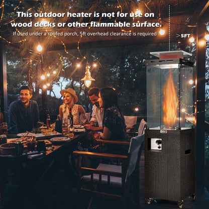 41,000 BTU Propane Patio Heater with Metal Hood