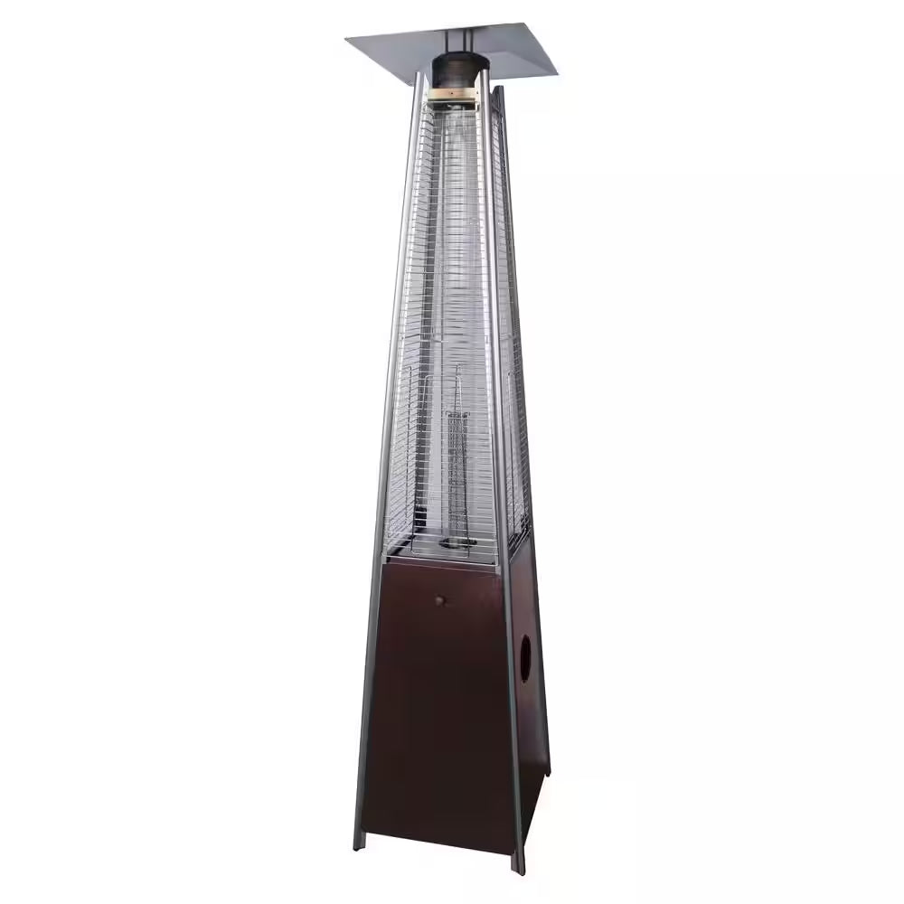40,000 BTU Quartz Glass Tube Hammered Bronze Propane Patio Heater