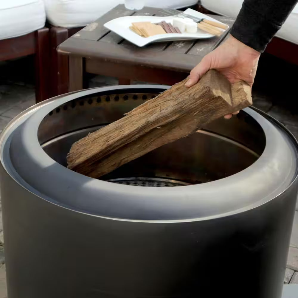 Cityscapes 25 In. Stainless Steel Outdoor Wood Burning Smokeless Fire Pit