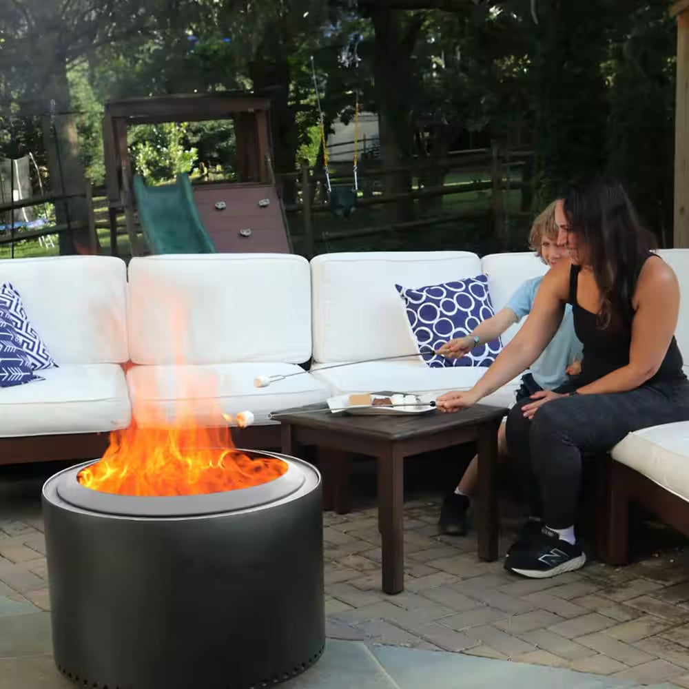 Cityscapes 25 In. Stainless Steel Outdoor Wood Burning Smokeless Fire Pit
